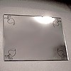 Miroir rectangle grav&eacute; avec 4 coeurs