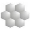 Ensemble de 7 miroirs hexagonaux