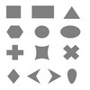 Miroirs Scrapbook 1cm+ avec 13 formes diff&eacute;rentes